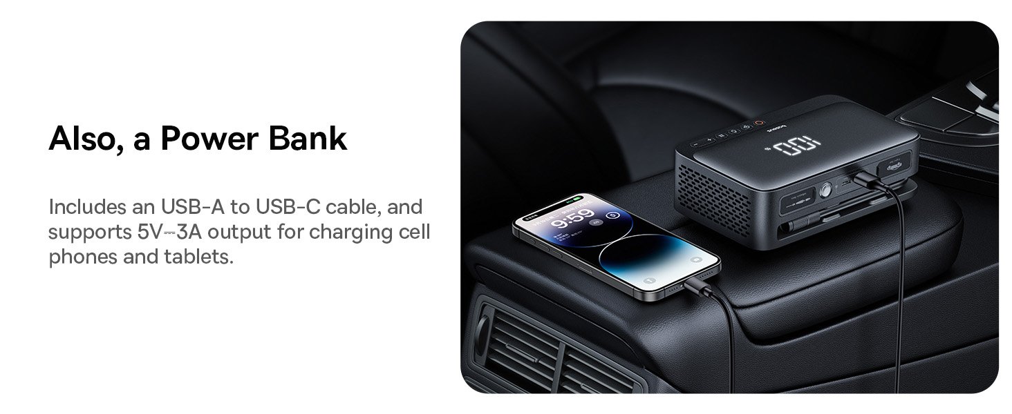 Baseus 4-in-1 Car Jump Starter & Tire Inflator