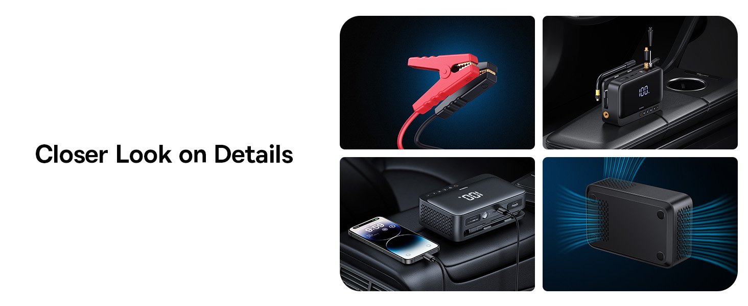 Baseus 4-in-1 Car Jump Starter & Tire Inflator