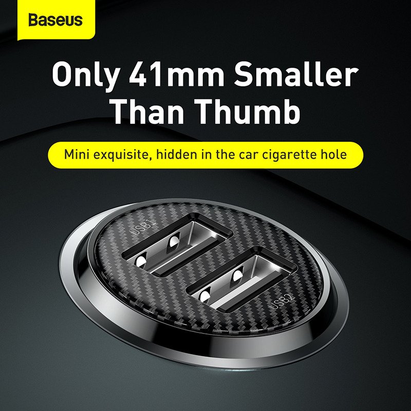 Baseus Grain Pro Dual USB Car Charger
