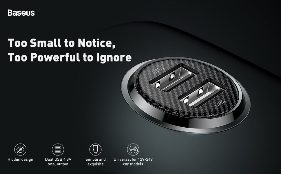 Baseus Grain Pro Dual USB Car Charger