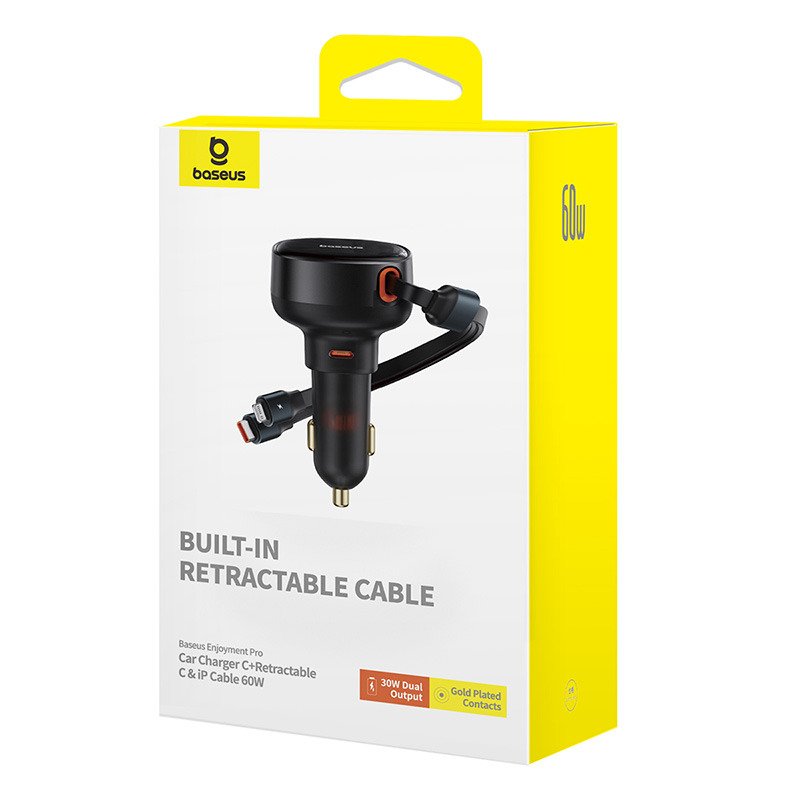 Baseus Enjoyment Pro Car Charger (USB-C & Lightning)