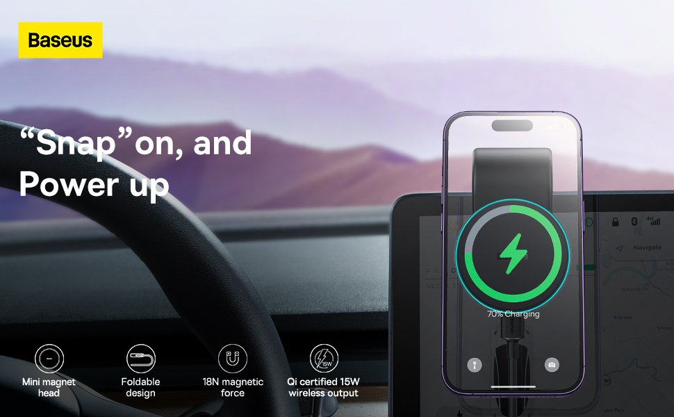 Baseus C02 Pro Magnetic Wireless Charging Mount