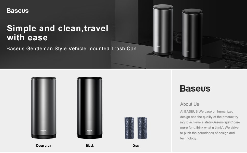 Baseus Gentleman Style Car Trash Can