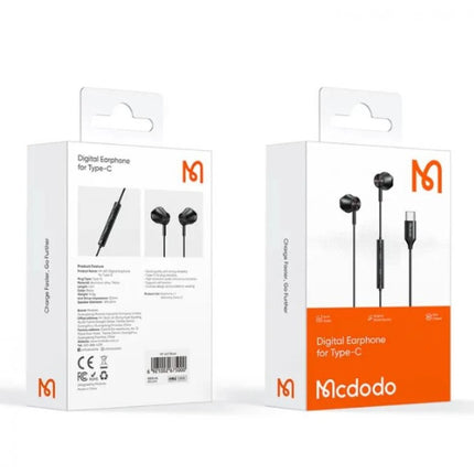 Mcdodo Digital Earphone USB Type-C Black HP-4070