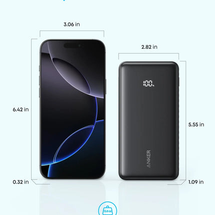Anker Zolo Power Bank 20000mAh 22.5W with Built-in USB-C Cable