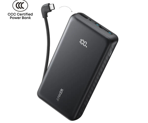 Anker Zolo Power Bank 20000mAh 22.5W with Built-in USB-C Cable