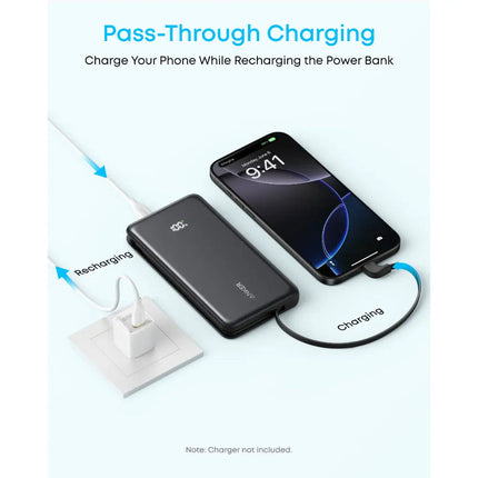 Anker Zolo Power Bank 10000mAh 22.5W with Built-in USB-C Cable