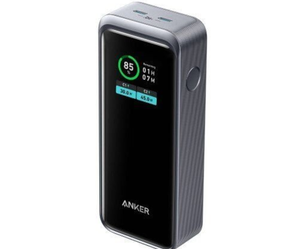 بنك طاقة Anker 723 (Fusion) سعة 12000 مللي أمبير مع شاحن جداري USB-C مزدوج