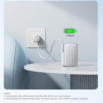 Anker Nano Power Bank 10000mAh 45W with Built-in USB-C Cable