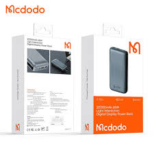 باور بانك Mcdodo 20000 مللي أمبير 2A+1C 65W MC-4460 أسود