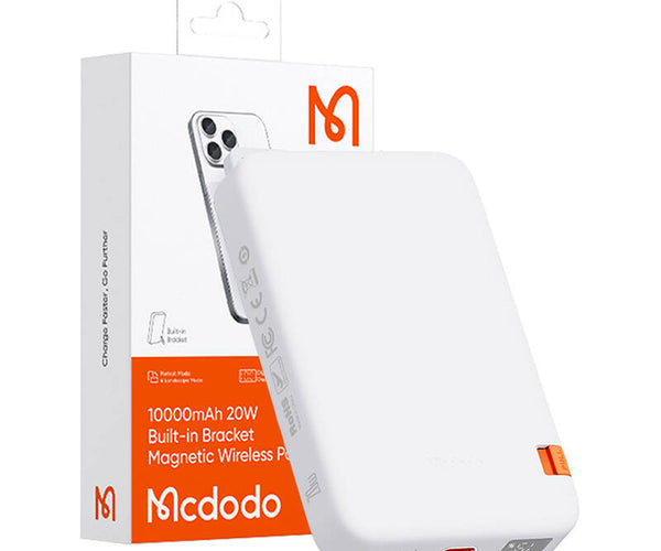 باور بانك Mcdodo 10000 مللي أمبير 1C 20 واط أبيض MC-5100