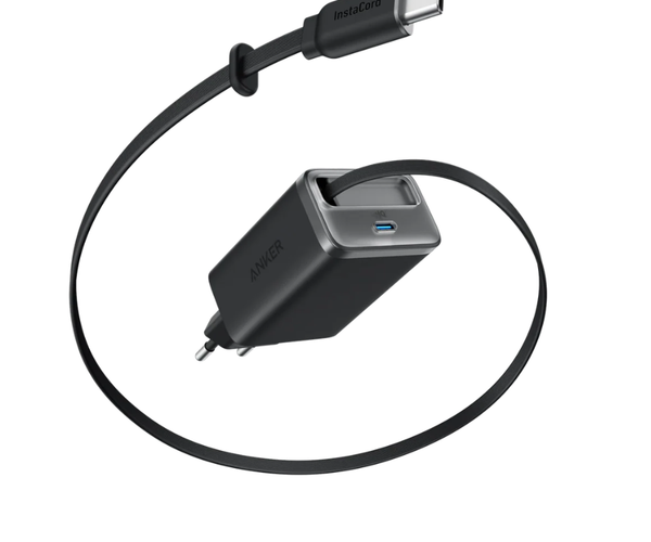 Anker Nano Charger with Built-in Retractable USB-C Cable Dual Port Fast Charger