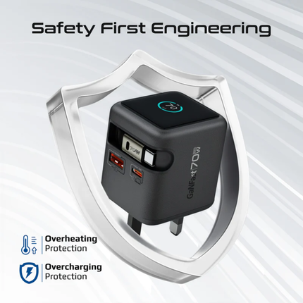 محطة شحن مكتبي Promate Cubix-R70 بقوة 70 واط