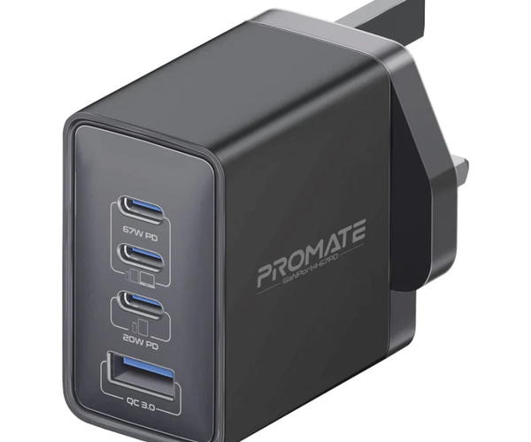 شاحن جداري Promate GanPort4-100PD بقوة 100 واط