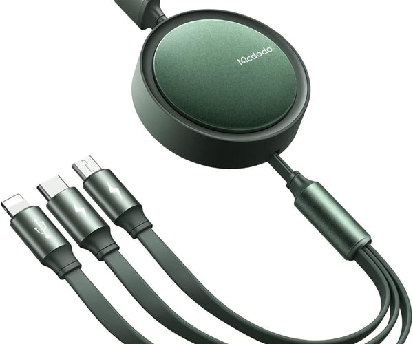 Mcdodo 3-in-1 Retractable Charging Cable 1.2m CA-7250
