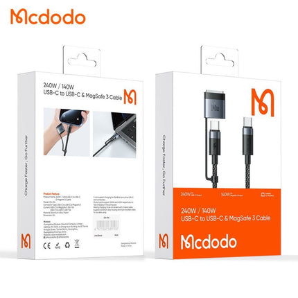Mcdodo 140W USB-C to USB-C + MagSafe 3 Cable 2M CA-0140
