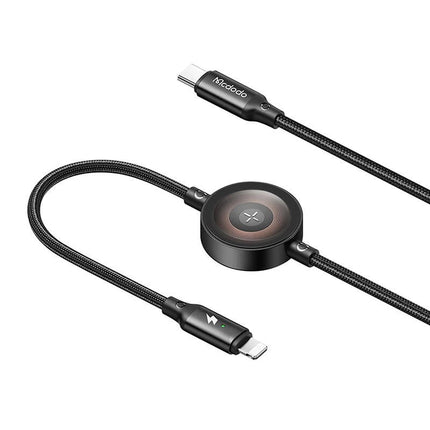 شاحن Mcdodo لاسلكي 2 في 1 USB-C إلى Lightning + Apple Watch 36 واط 1.5 متر