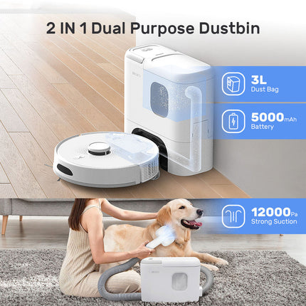 Meelux M20M Plus Robot Vacuum and Mop with Auto-Empty Station