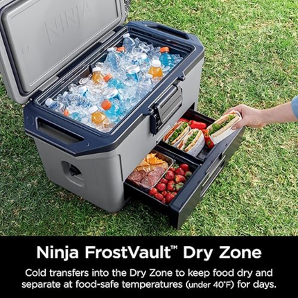 حافظة برودة Ninja FrostVault FB131 - سعة 30 كوارت مع منطقة حفظ جاف