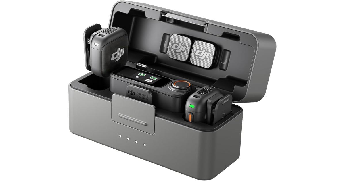 DJI Mic 3 Wireless Microphone System (2 TX + 1 RX + Charging Case)