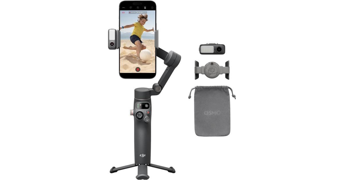 مثبت DJI Osmo Mobile 7P - رمادي
