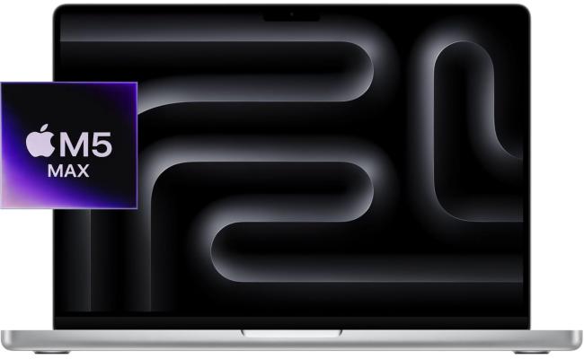 أبل ماك بوك برو 14 (2026) M5 MAX 18 نواة معالج 32 نواة رسوميات 36GB 2TB فضي